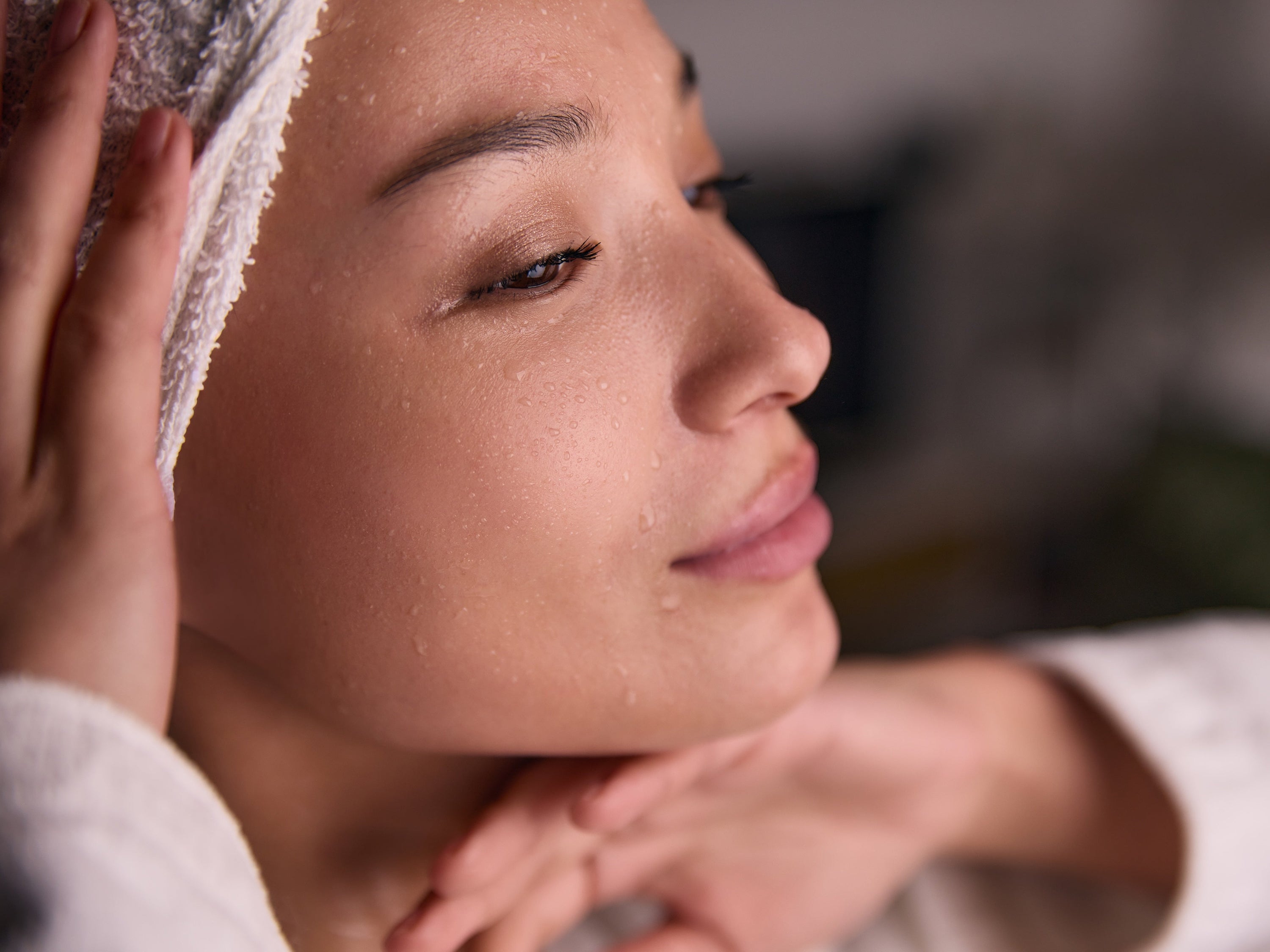 womans skin closeup